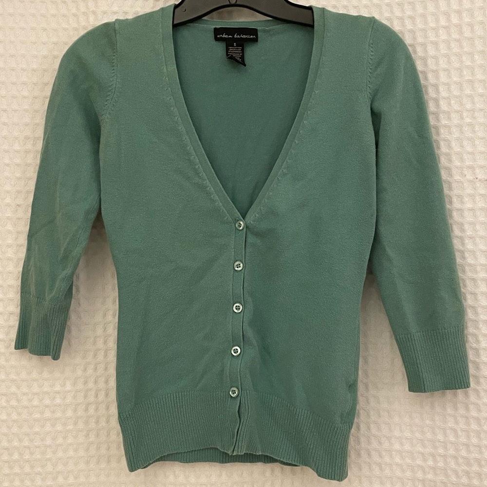 Green Urban Behavior fitted cardigan. Size S